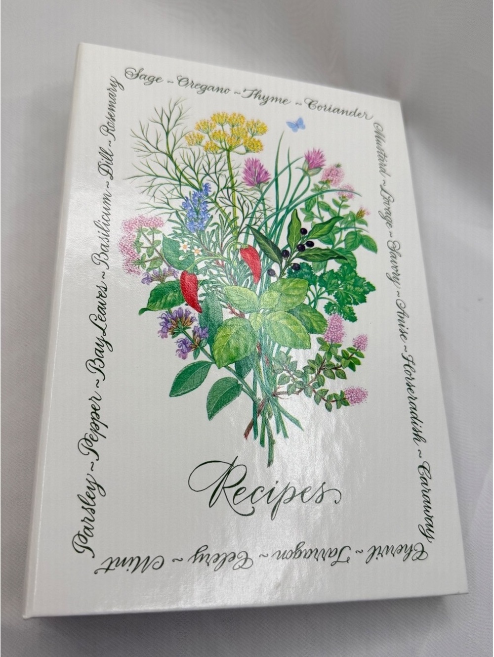 1995 Vintage Hallmark Herbs Recipe Keeper Organizer Album